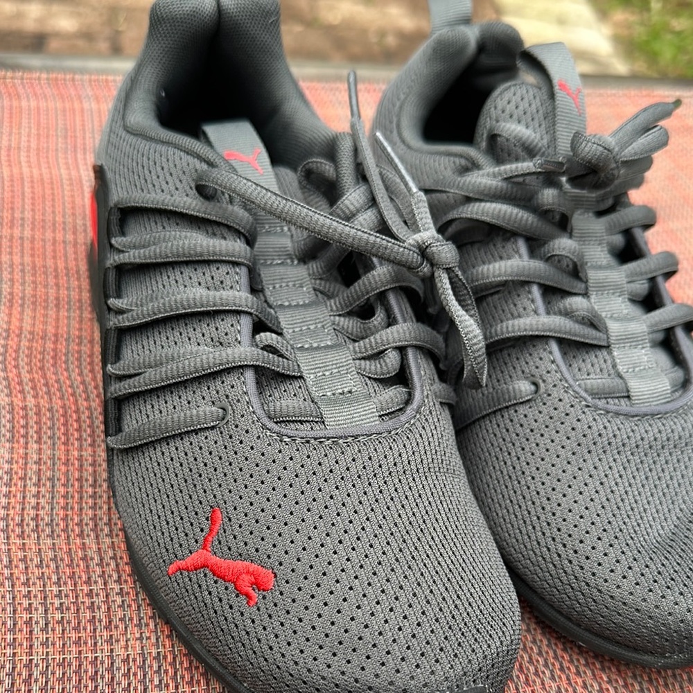 Puma Charcoal Mesh Sneakers